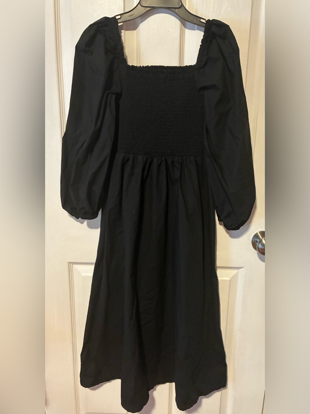 J.crew Smocked puff-sleeve dress size small minimalist